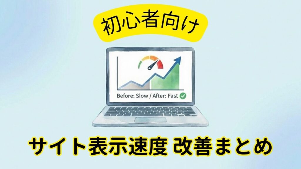 サイトの表示速度を解説する方法を解説する記事のアイキャッチ画像