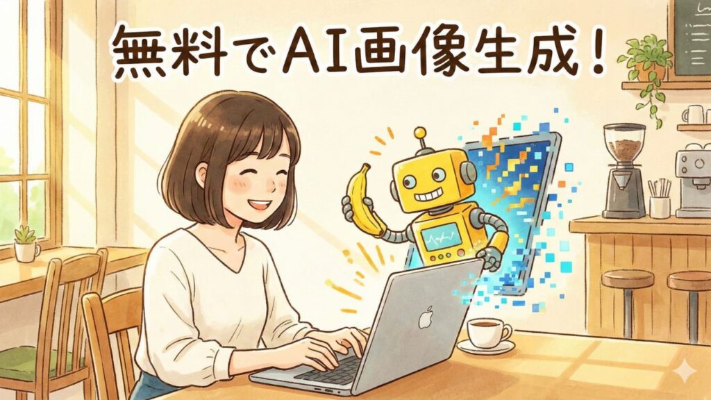 無料でAI画像生成！というタイトルのアイキャッチ画像