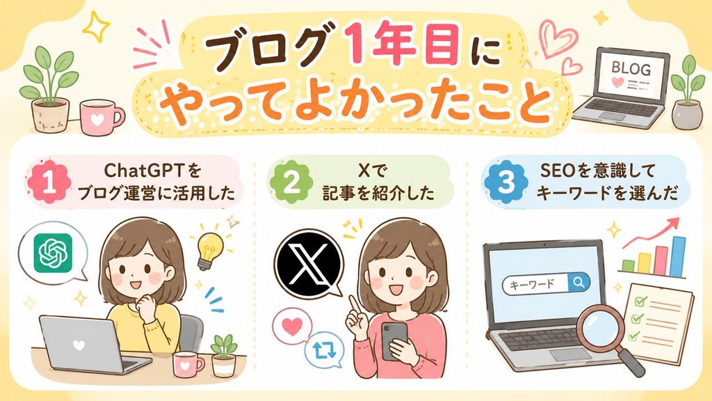 ブログ1年目にやってよかったことの図解