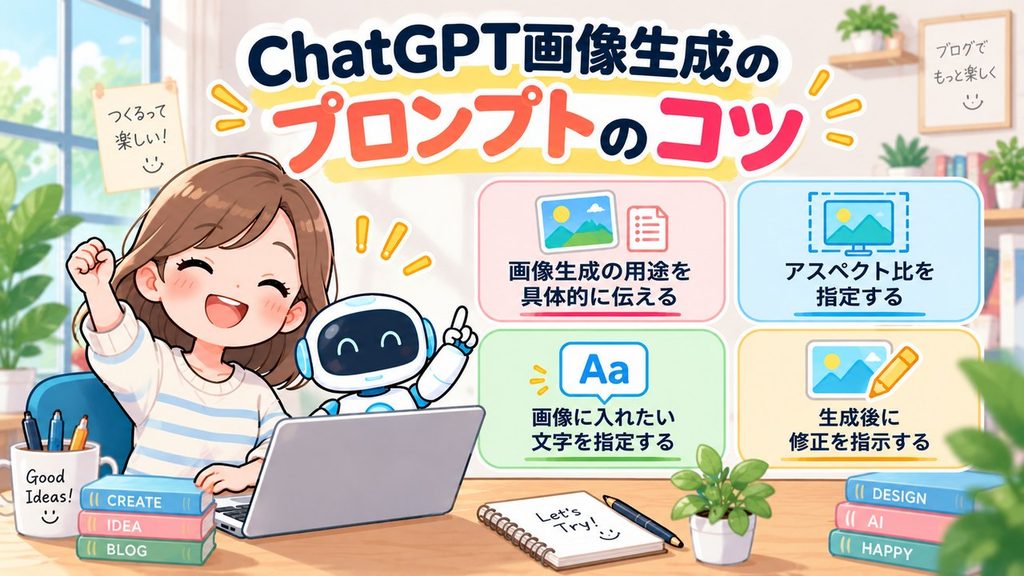 ChatGPT画像生成のプロンプトのコツの図解